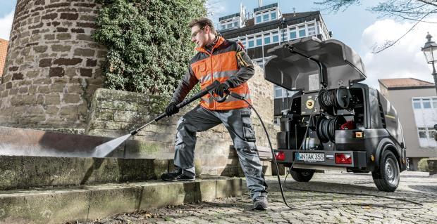 nettoyage a la haute pression de marches