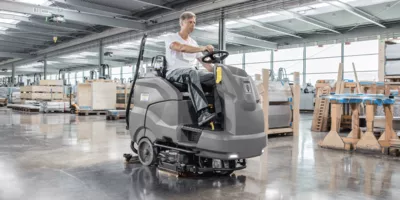 Scrubbers and vacuum sweepers for efficient cleaning.