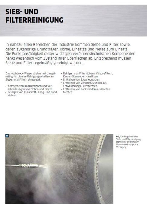 Sieb- und Filterreinigung