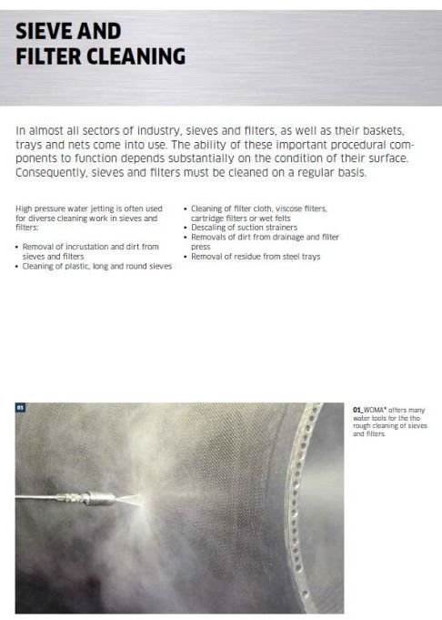 Sieve and Filter cleaning