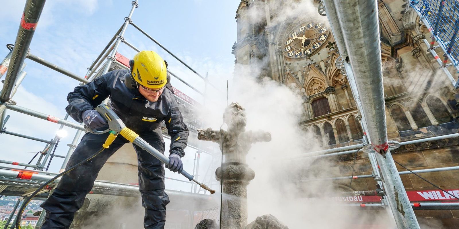 Kärcher reinigt die Johanneskirche in Stuttgart Kärcher reinigt die Johanneskirche in Stuttgart
