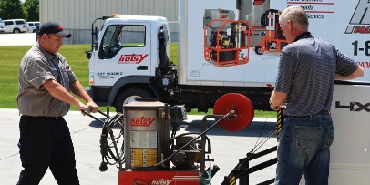request a Hotsy pressure washer demonstration