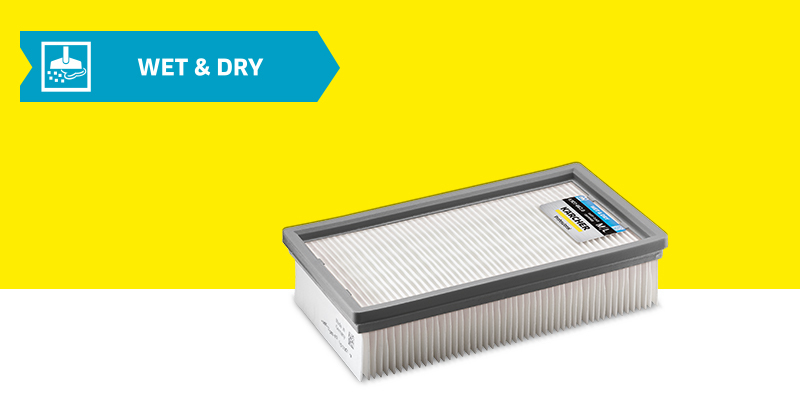 Wet & Dry flat pleated filter for wet and dry applications Wet & Dry flat pleated filter for wet and dry applications