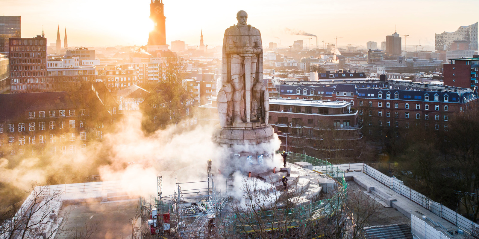 Reinigung Bismarck-Denkmal_1