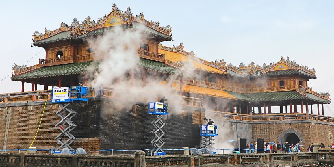 Karcher làm sạch bảo tồn Cổng Ngọ Môn, Huế
