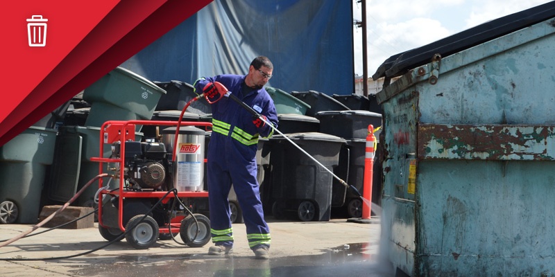 pressure washers for the waste management industry
