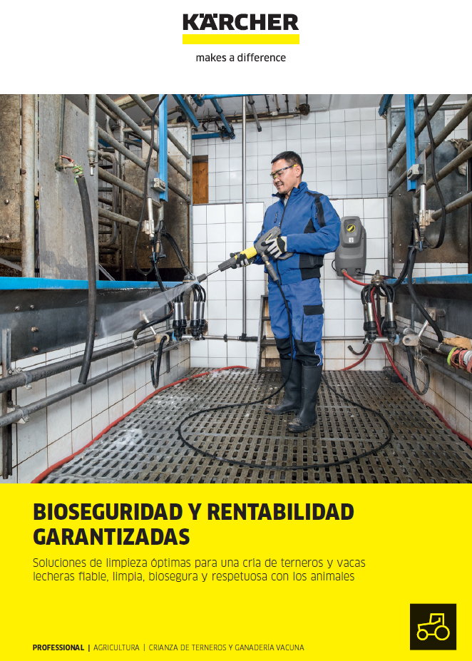 Catálogo Agricultura limpieza Kärcher en la cría de terneros