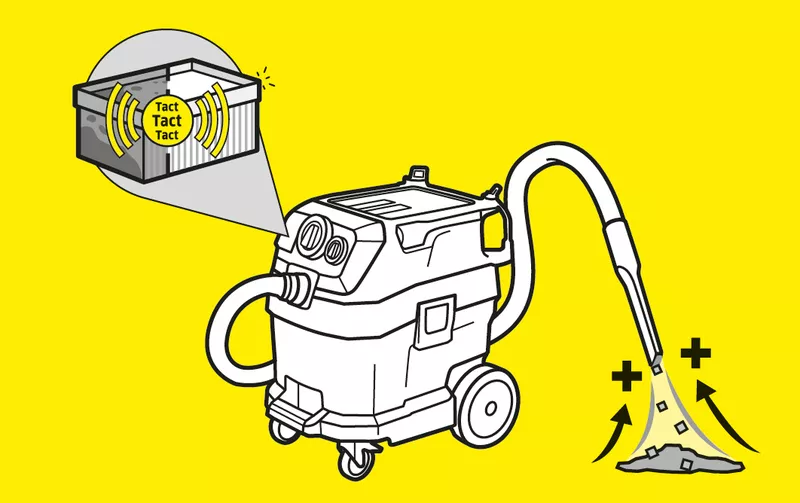Kärcher tetiklemeli hava temizleme teknolojisinin şematik gösterimi.
