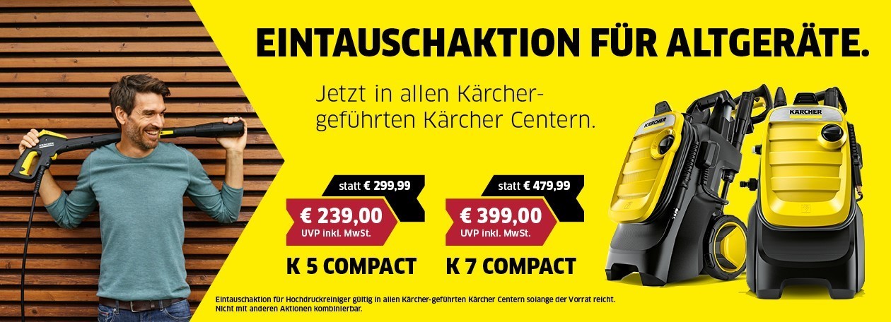 Eintauschaktion Altgeräte Eintauschaktion für Altgeräte K 5 oder K 7 Compact