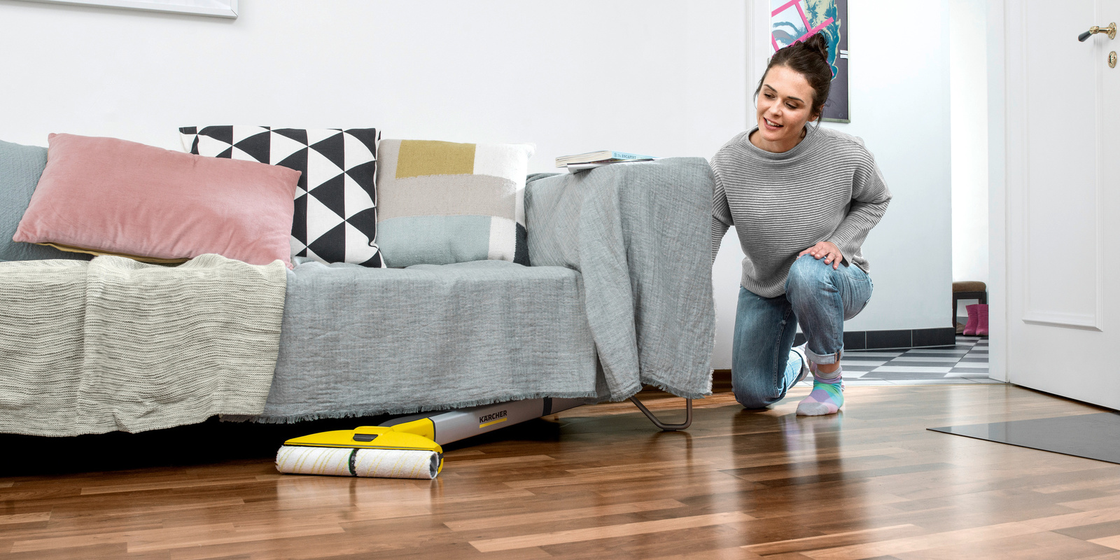 Gulvvask under sofaen manøvredygtig gulvvasker