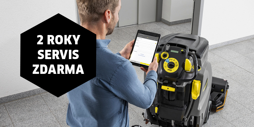 Akce servis zdarma na 2 roky k podlahovým mycím strojům Akce servis zdarma na 2 roky