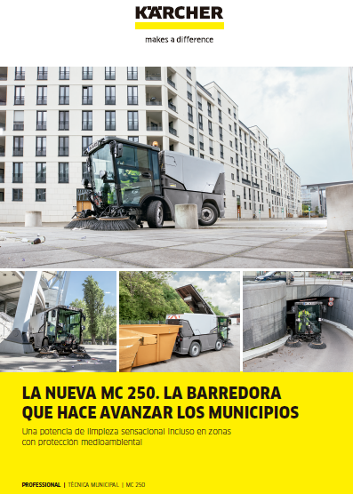 visión de la portada del catálogo de barredora municipal MC