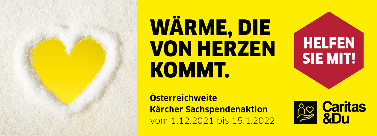 Österreichweite Sachspendenaktion Helfen Sie mit - österreichweite Kärcher Sachspendenaktion