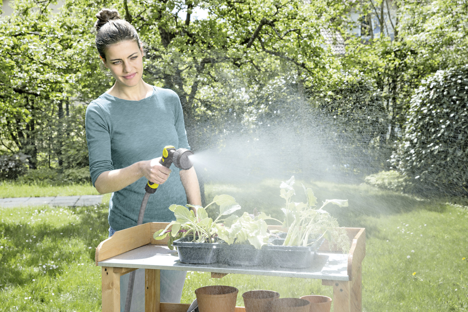 Karcher Multifunctional Spray Gun Plus - 4 Pattern Garden Sprayer With Drip-Free Technology