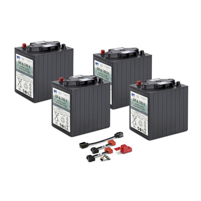 Lot de batteries, 24 V, 180 Ah, Sans entretien