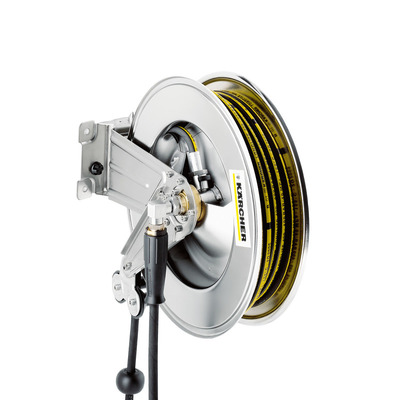 Kärcher Automatic hose reel, stainless steel, includes swivel holder