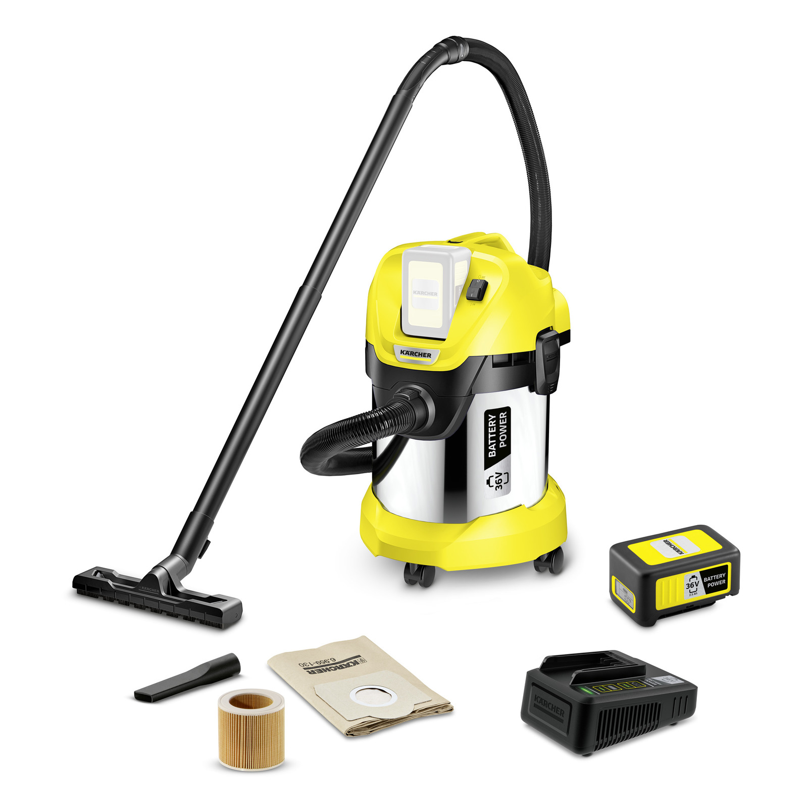Kärcher - Aspirateur multifonction WD 3 Battery Premium Bundling